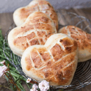 Heart-Shaped Sourdough Artisan Bread